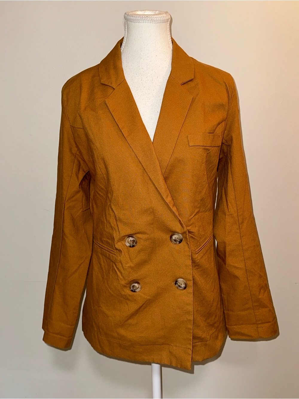 Heartloom Double-Breasted Rust Brown Blazer